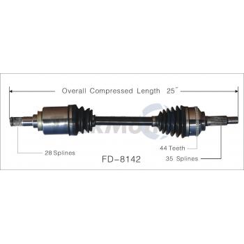2011 Mercury Mariner CV Axle Shaft Front Left TrakMotive FD8142 image 1 of 4