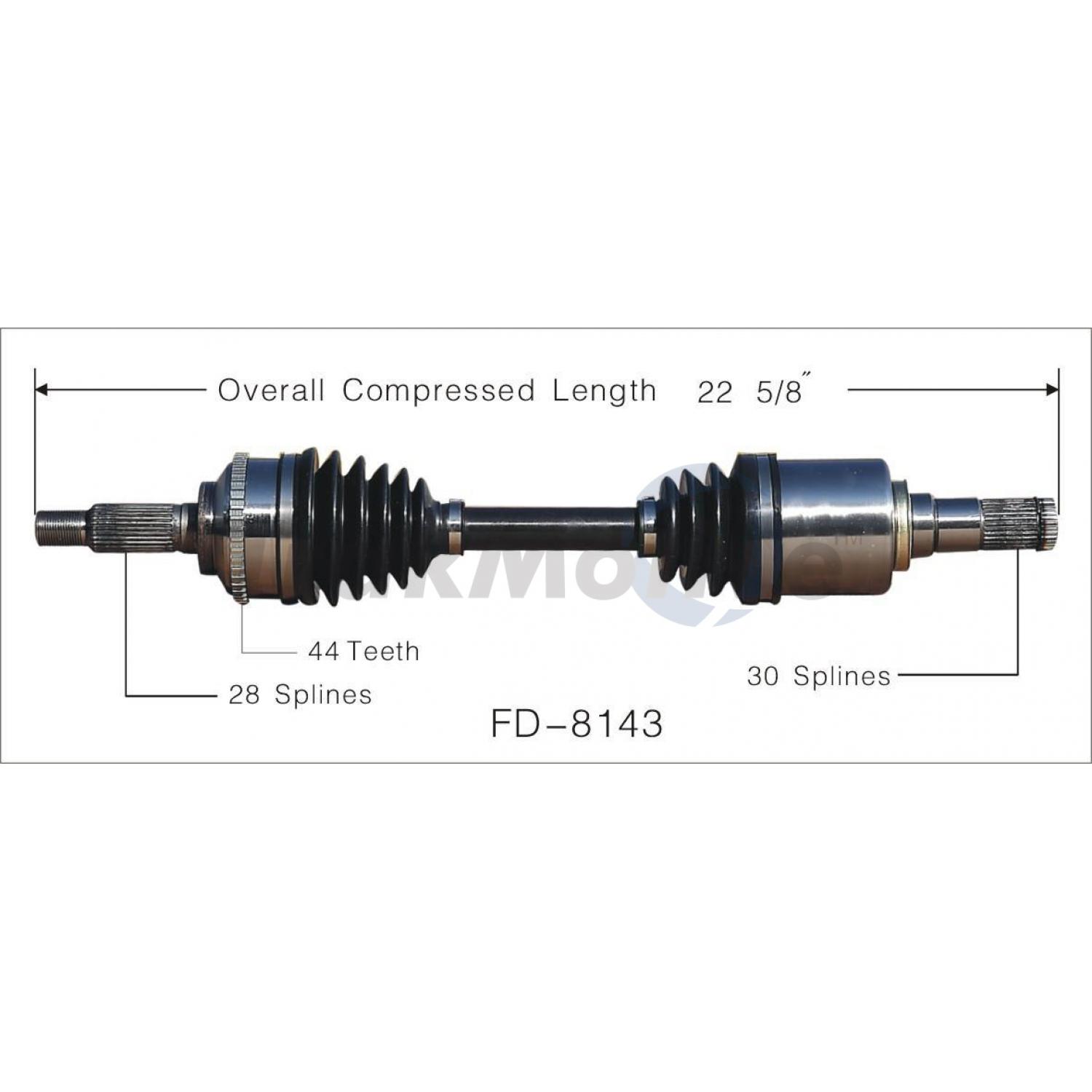 TrakMotive FD8143 - CV Axle Shaft TrakMotive FD8143 CV Axle Shaft product image 1 of 4