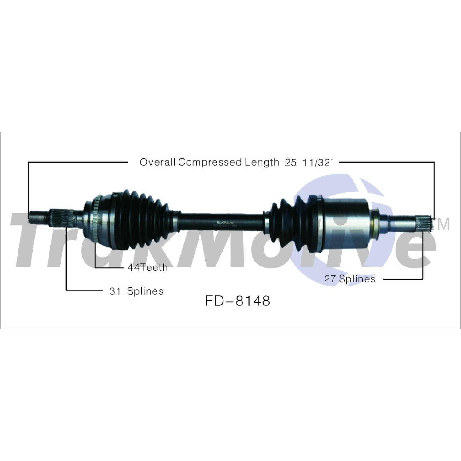 TrakMotive FD8148 - CV Axle Shaft TrakMotive FD8148 CV Axle Shaft product image 1 of 3