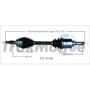 2012 Lincoln MKX CV Axle Shaft Front Left TrakMotive FD8148 image 1 of 3