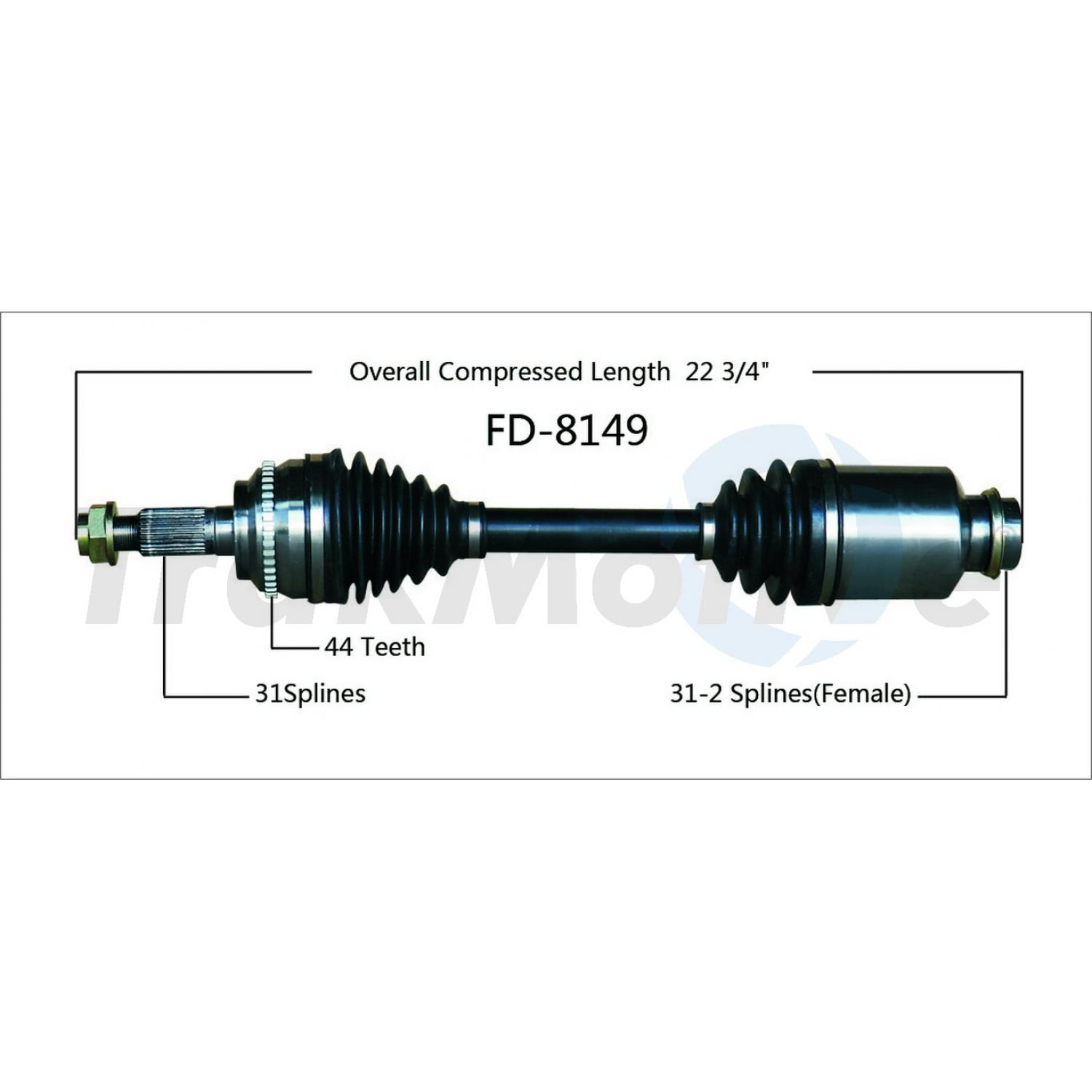 TrakMotive FD8149 - CV Axle Shaft TrakMotive FD8149 CV Axle Shaft product image 1 of 3