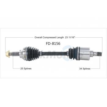 2004 Ford Focus CV Axle Shaft Front Left TrakMotive FD8156 image 1 of 3