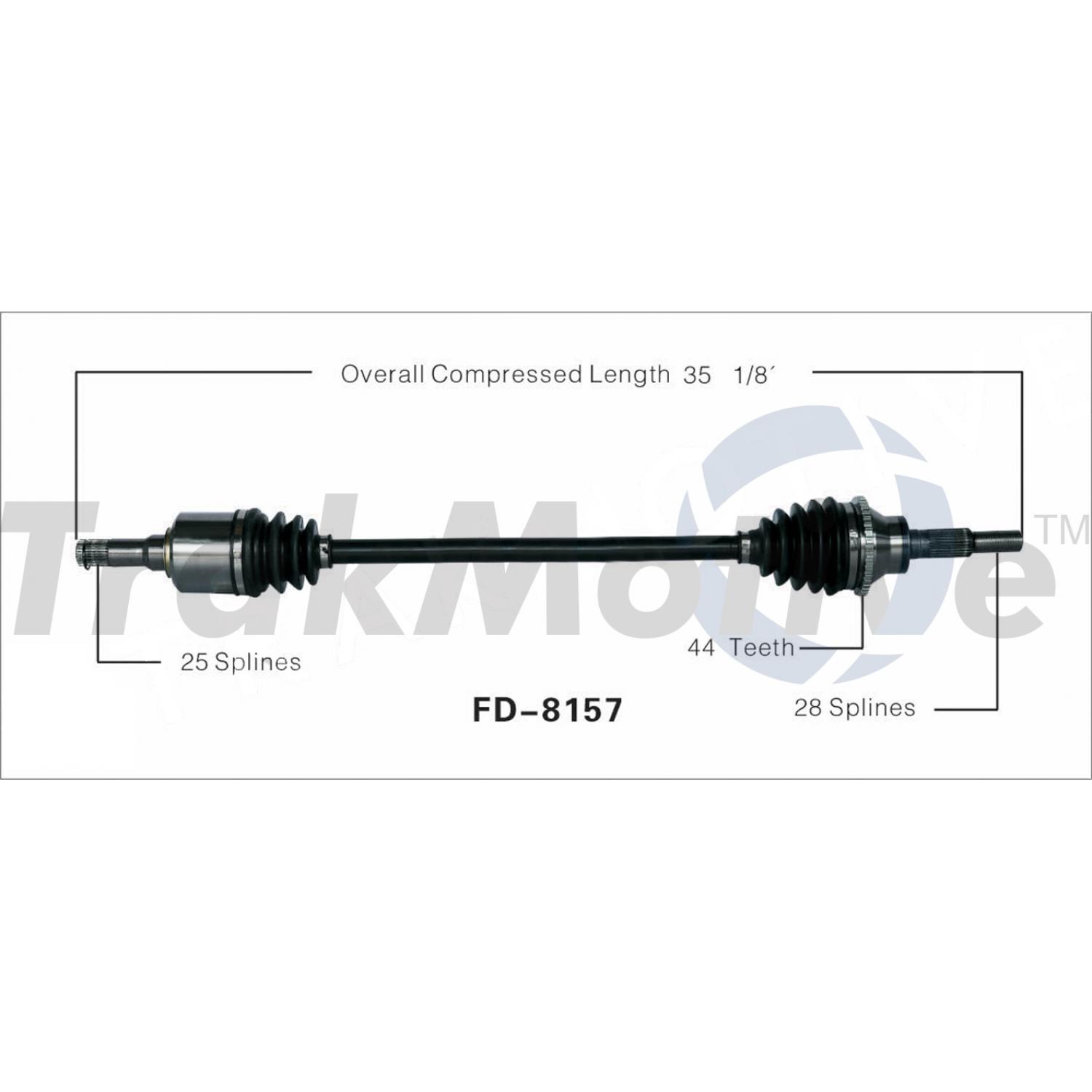 TrakMotive FD8157 - CV Axle Shaft TrakMotive FD8157 CV Axle Shaft product image 1 of 3