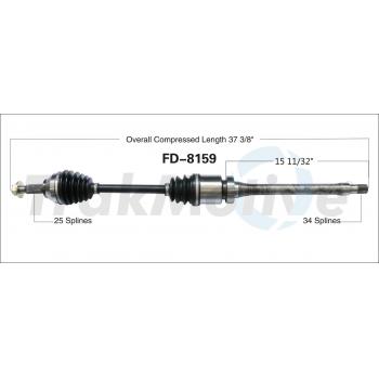 2004 Ford Focus CV Axle Shaft Front Right TrakMotive FD8159 image 1 of 3