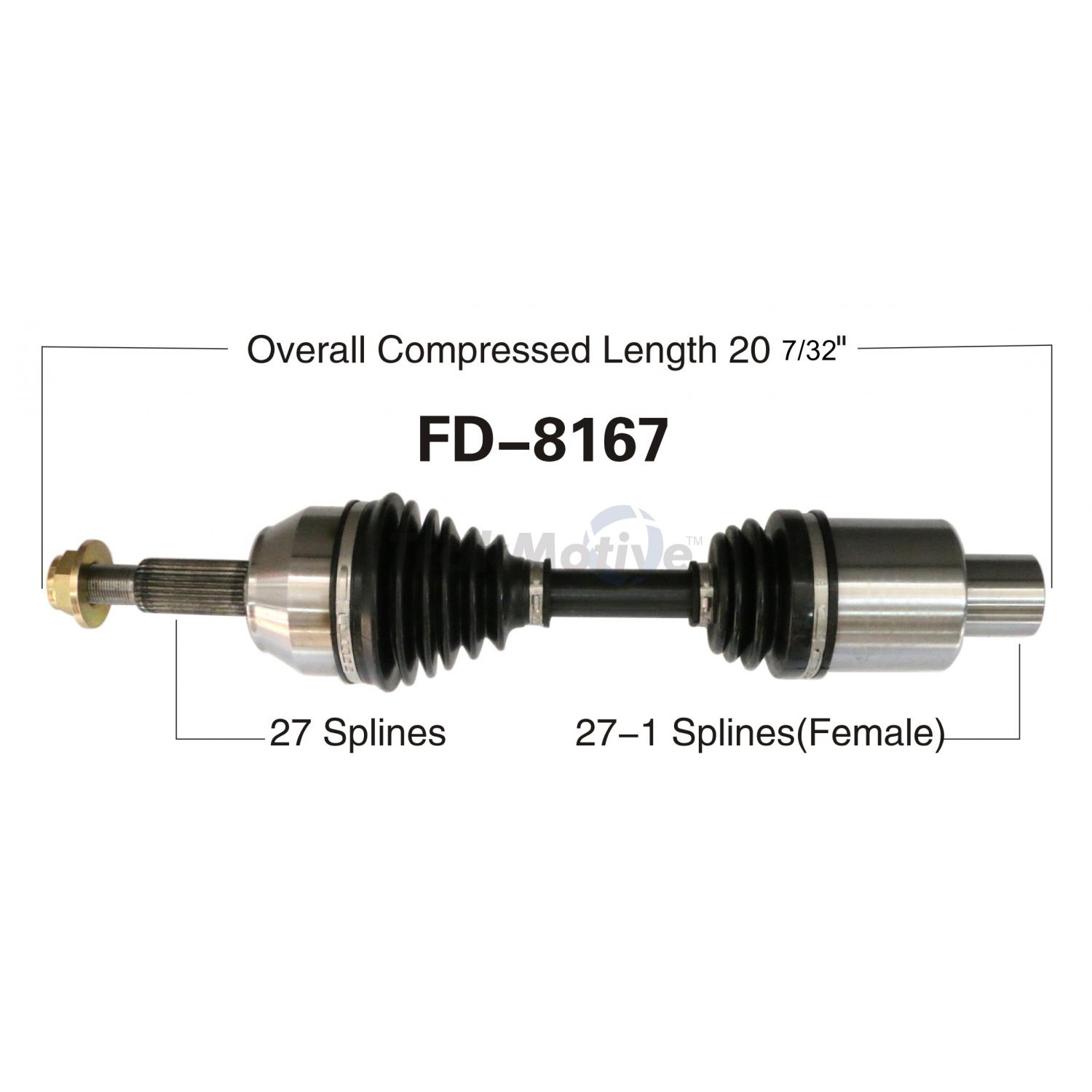 TrakMotive FD8167 - CV Axle Shaft TrakMotive FD8167 CV Axle Shaft product image 1 of 3