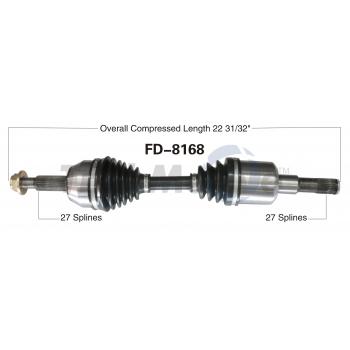 2010 Ford Ranger CV Axle Shaft Front Left TrakMotive FD8168 image 1 of 3