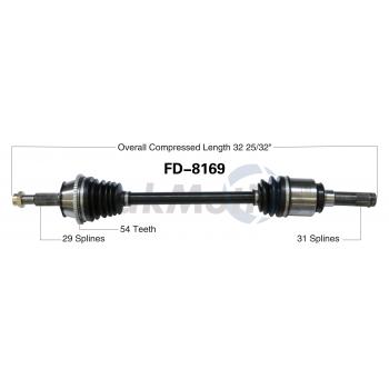 2004 Ford Explorer CV Axle Shaft Rear Right TrakMotive FD8169 image 1 of 3