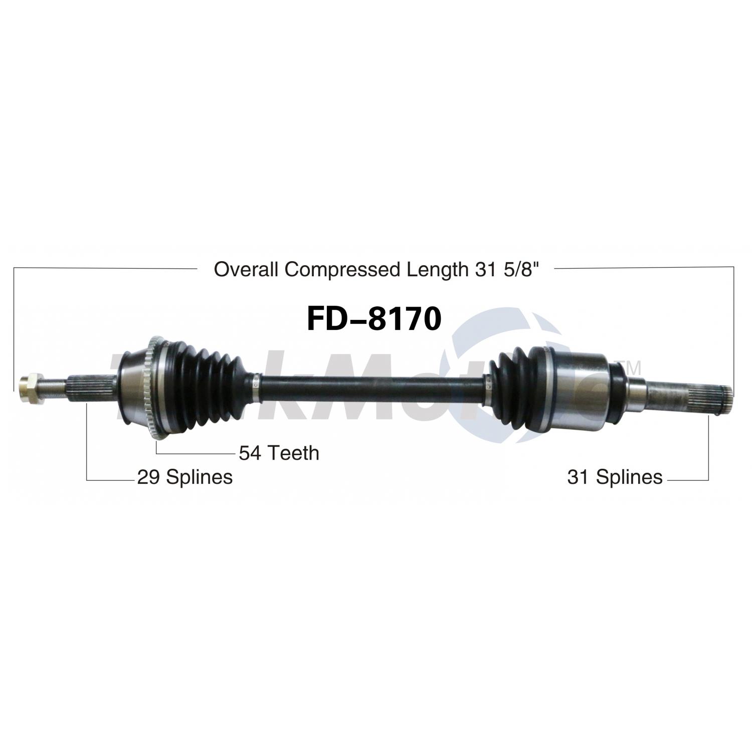 TrakMotive FD8170 - CV Axle Shaft TrakMotive FD8170 CV Axle Shaft product image 1 of 3