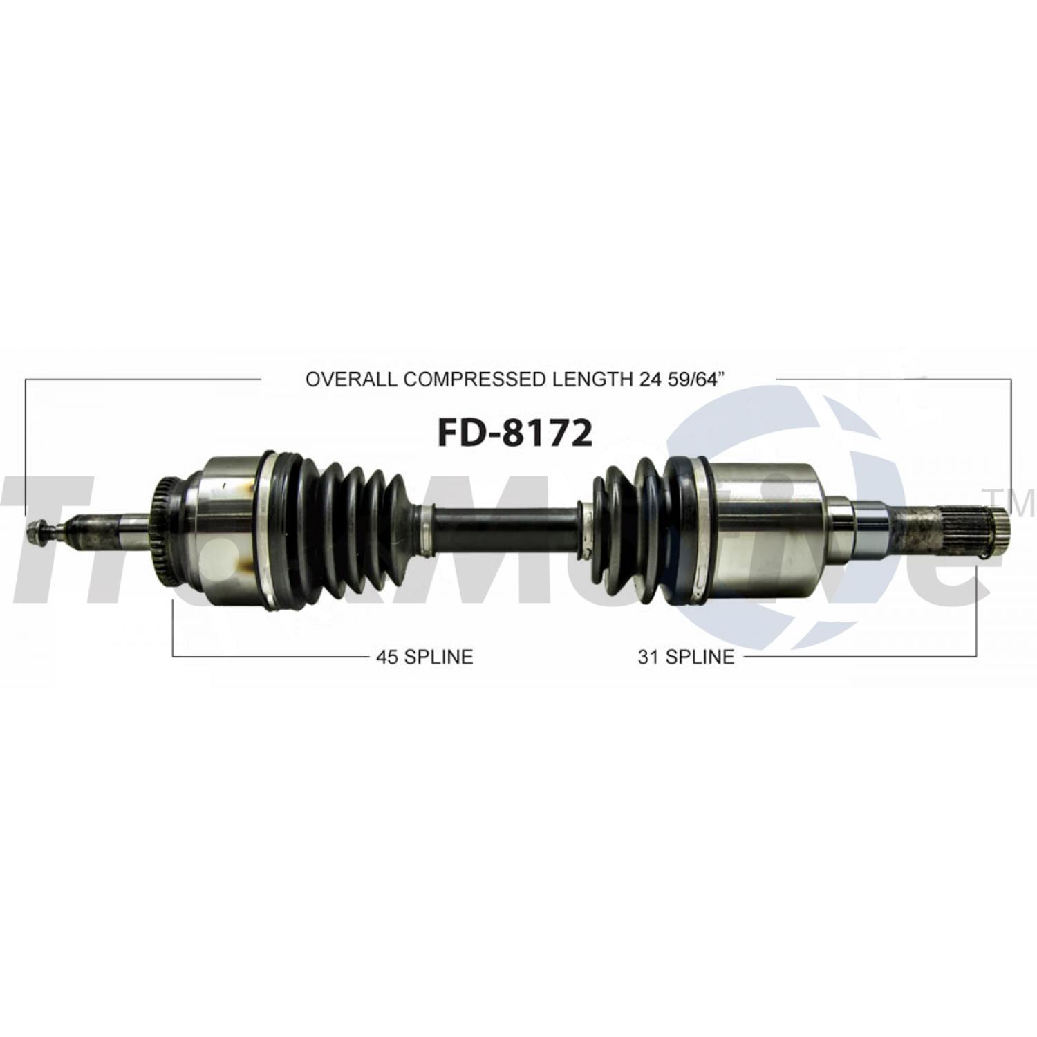 TrakMotive FD8172 CV Axle Shaft product image 1 of 3
