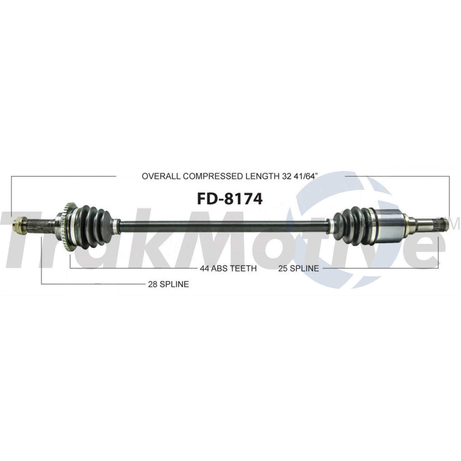 TrakMotive FD8174 - CV Axle Shaft TrakMotive FD8174 CV Axle Shaft product image 1 of 3