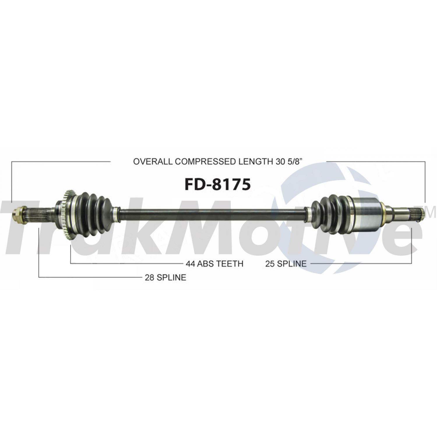 TrakMotive FD8175 - CV Axle Shaft TrakMotive FD8175 CV Axle Shaft product image 1 of 3