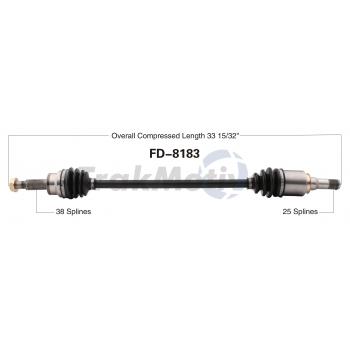 2011 Ford Taurus CV Axle Shaft Rear Left TrakMotive FD8183 image 1 of 3