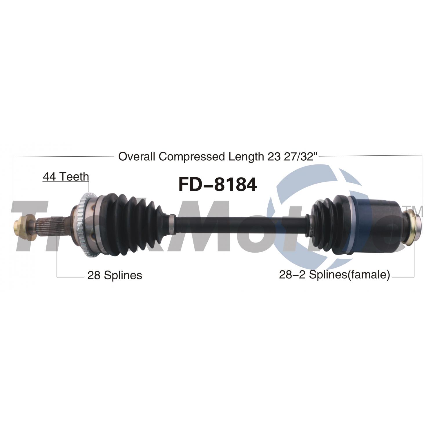 TrakMotive FD8184 - CV Axle Shaft TrakMotive FD8184 CV Axle Shaft product image 1 of 3
