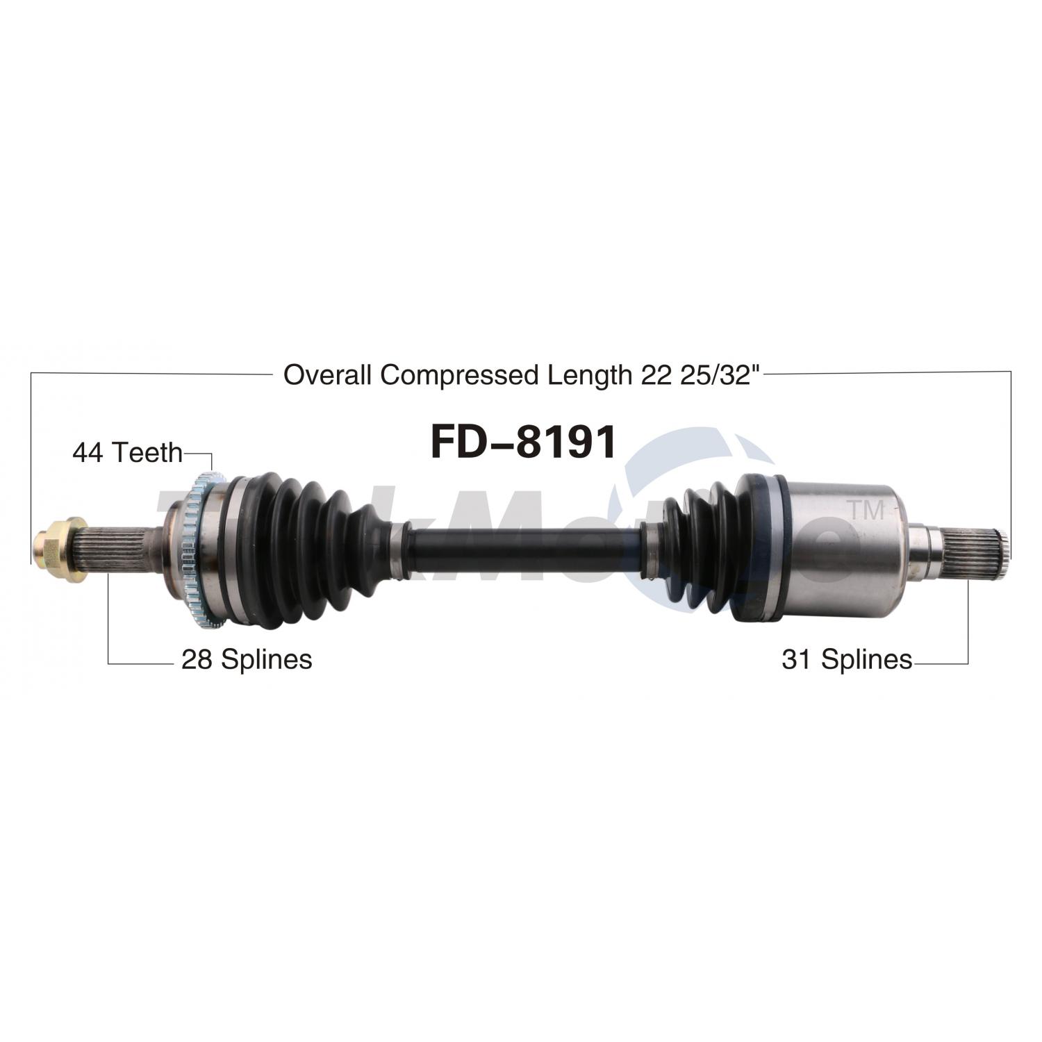 TrakMotive FD8191 - CV Axle Shaft TrakMotive FD8191 CV Axle Shaft product image 1 of 3