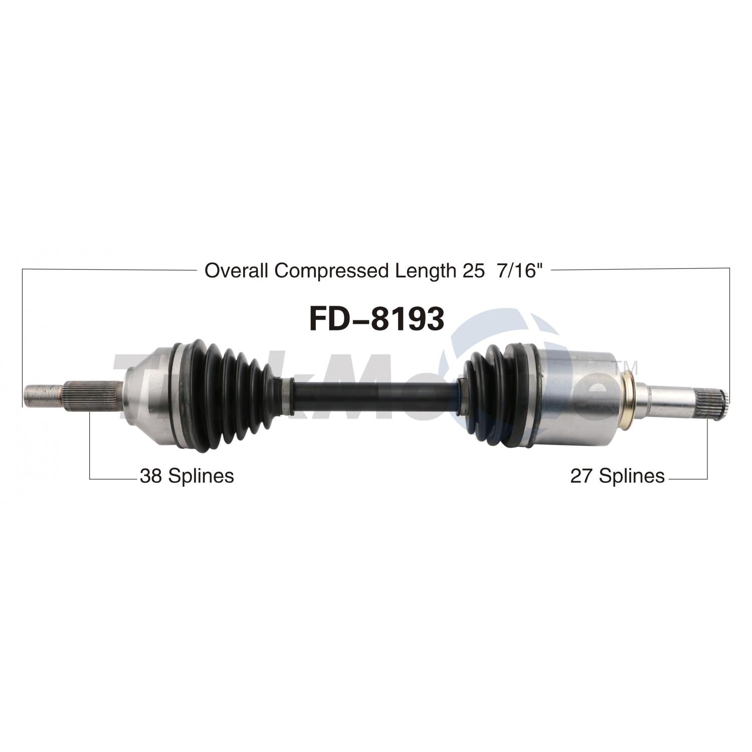 TrakMotive FD8193 CV Axle Shaft product image 1 of 3