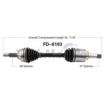 2011 Ford Taurus CV Axle Shaft Front Left TrakMotive FD8193 image 1 of 3