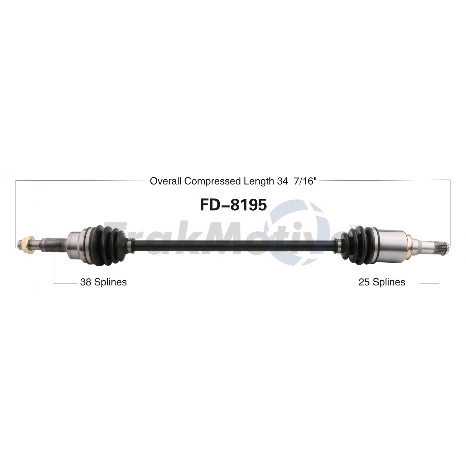 TrakMotive FD8195 - CV Axle Shaft TrakMotive FD8195 CV Axle Shaft product image 1 of 3