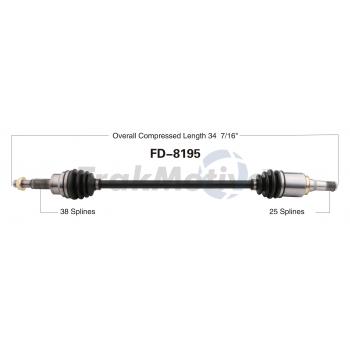 2018 Ford Police Interceptor Utility CV Axle Shaft Rear Left TrakMotive FD8195 image 1 of 3