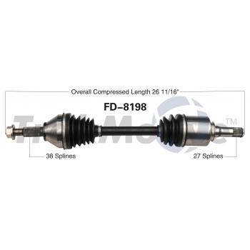 2018 Ford Police Interceptor Utility CV Axle Shaft Front Left TrakMotive FD8198 image 1 of 3