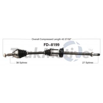 2013 Ford Police Interceptor Utility CV Axle Shaft Front Right TrakMotive FD8199 image 1 of 3