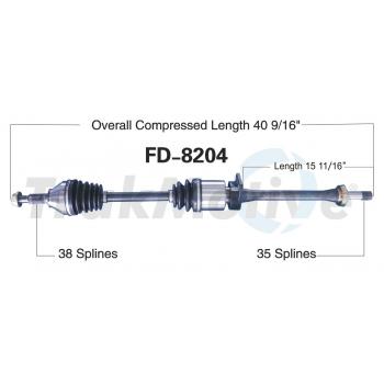 2014 Ford Explorer CV Axle Shaft Front Right TrakMotive FD8204 image 1 of 3