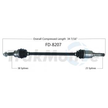 2012 Ford Flex CV Axle Shaft Rear Right TrakMotive FD8207 image 1 of 3