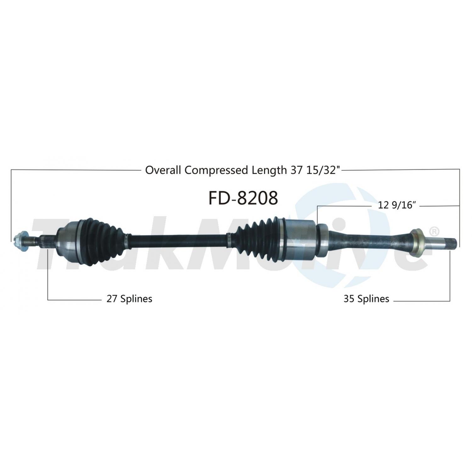 TrakMotive FD8208 - CV Axle Shaft TrakMotive FD8208 CV Axle Shaft product image 1 of 3