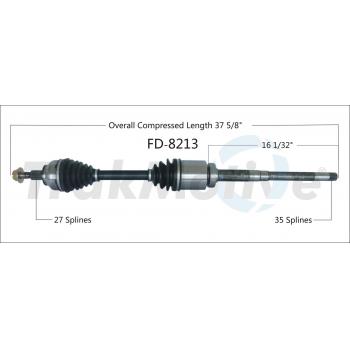 2014 Ford Escape CV Axle Shaft Front Right TrakMotive FD8213 image 1 of 3
