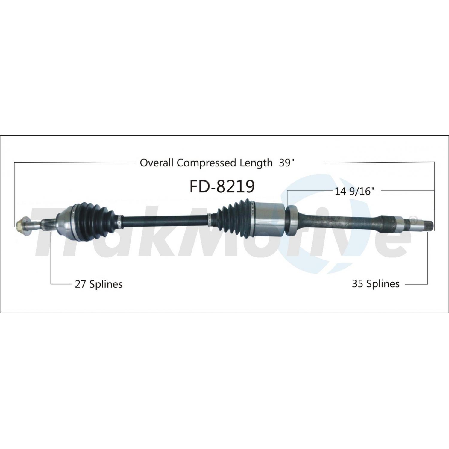 TrakMotive FD8219 CV Axle Shaft product image 1 of 3