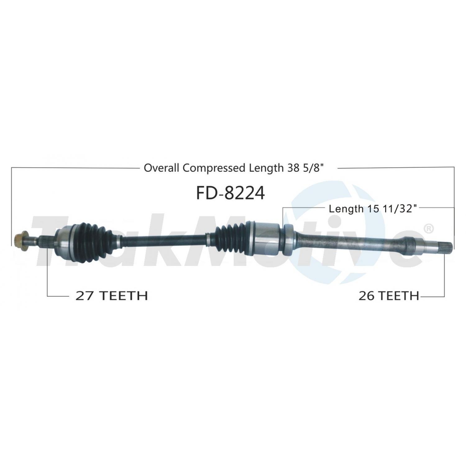 TrakMotive FD8224 - CV Axle Shaft TrakMotive FD8224 CV Axle Shaft product image 1 of 3