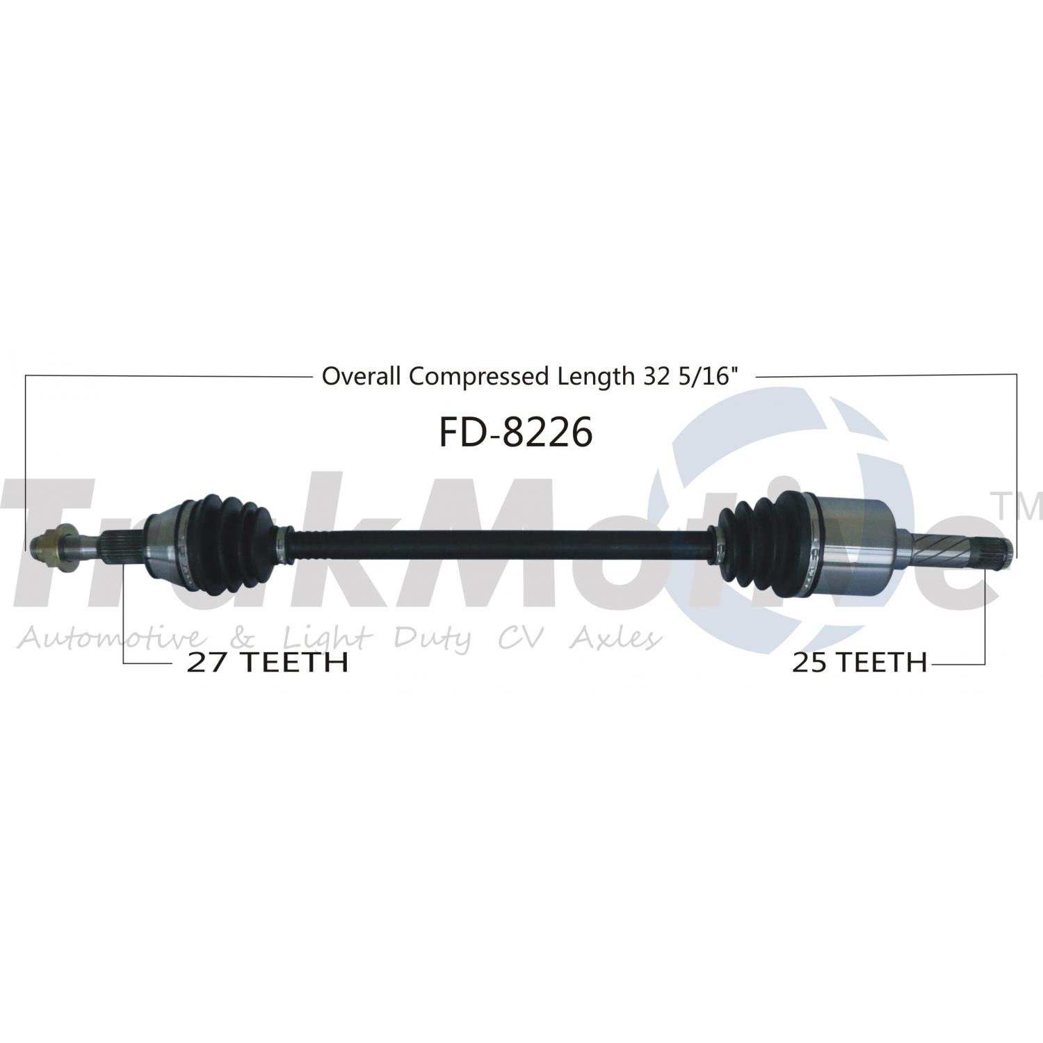 TrakMotive FD8226 CV Axle Shaft product image 1 of 3