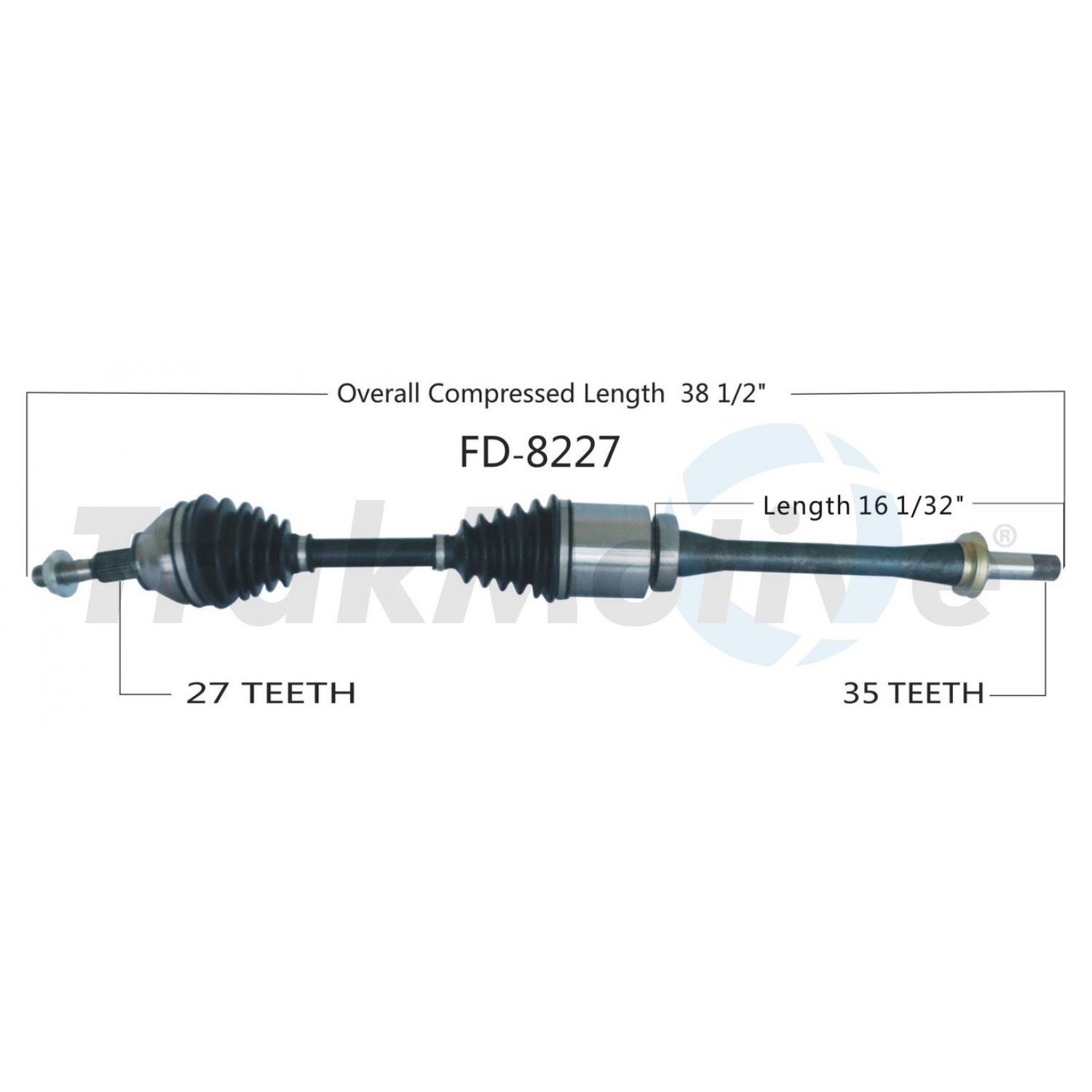 TrakMotive FD8227 - CV Axle Shaft TrakMotive FD8227 CV Axle Shaft product image 1 of 3