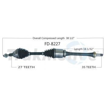 2018 Ford Fusion CV Axle Shaft Front Right TrakMotive FD8227 image 1 of 3
