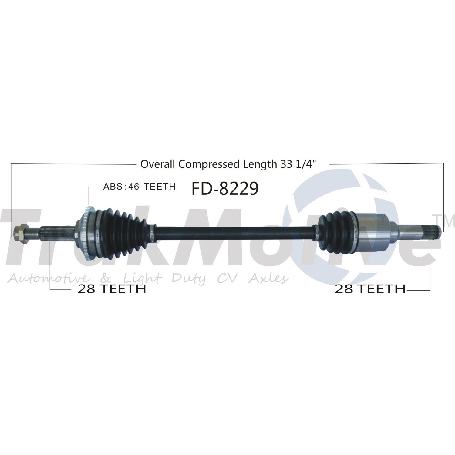 TrakMotive FD8229 - CV Axle Shaft TrakMotive FD8229 CV Axle Shaft product image 1 of 3