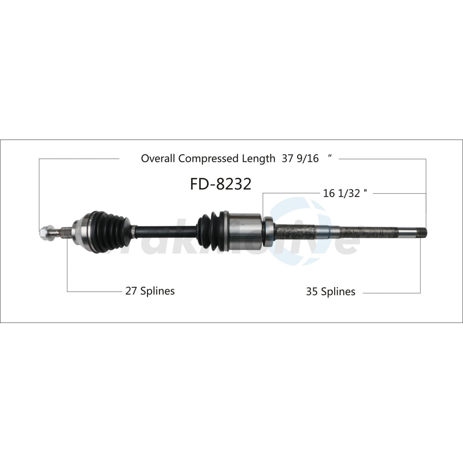 TrakMotive FD8232 - CV Axle Shaft TrakMotive FD8232 CV Axle Shaft product image 1 of 3