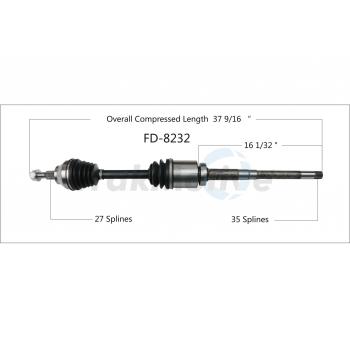 2014 Ford Escape CV Axle Shaft Front Right TrakMotive FD8232 image 1 of 3