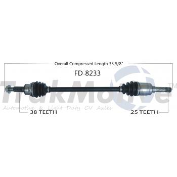 2012 Ford Flex CV Axle Shaft Rear Left TrakMotive FD8233 image 1 of 3