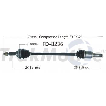 2011 Mercury Mariner CV Axle Shaft Rear Right TrakMotive FD8236 image 1 of 3