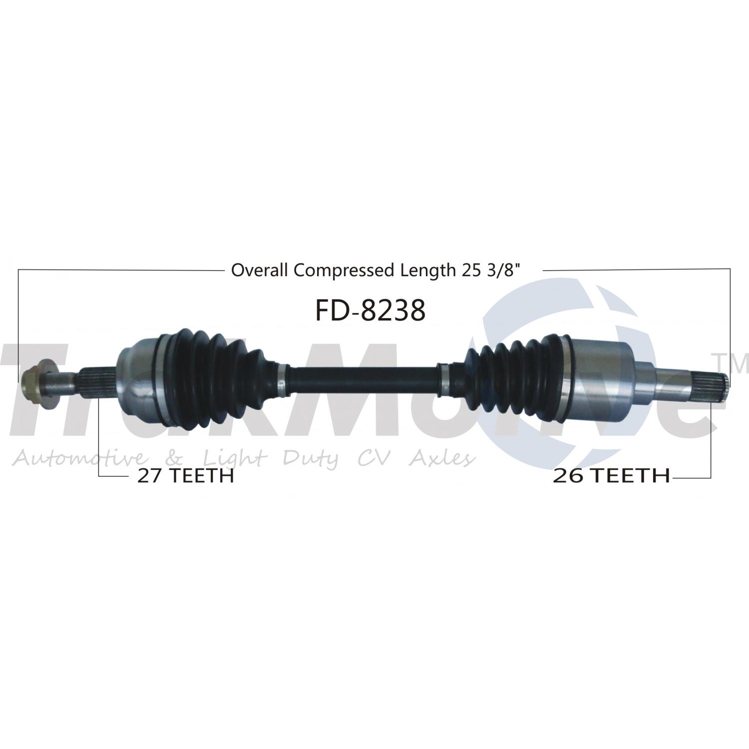 TrakMotive FD8238 - CV Axle Shaft TrakMotive FD8238 CV Axle Shaft product image 1 of 3