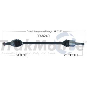 2012 Lincoln MKX CV Axle Shaft Rear Right TrakMotive FD8240 image 1 of 3