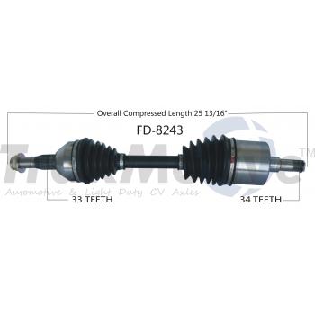 2017 Ford Taurus CV Axle Shaft Front Left TrakMotive FD8243 image 1 of 3