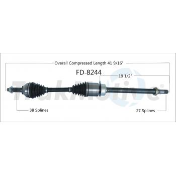 2017 Ford Taurus CV Axle Shaft Front Right TrakMotive FD8244 image 1 of 3