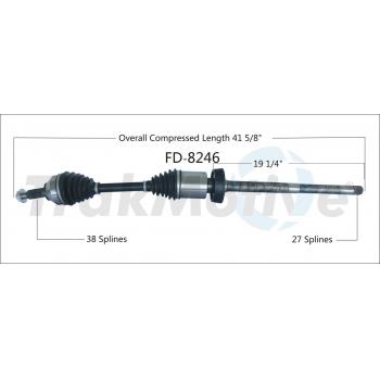 2011 Ford Taurus CV Axle Shaft Front Right TrakMotive FD8246 image 1 of 3