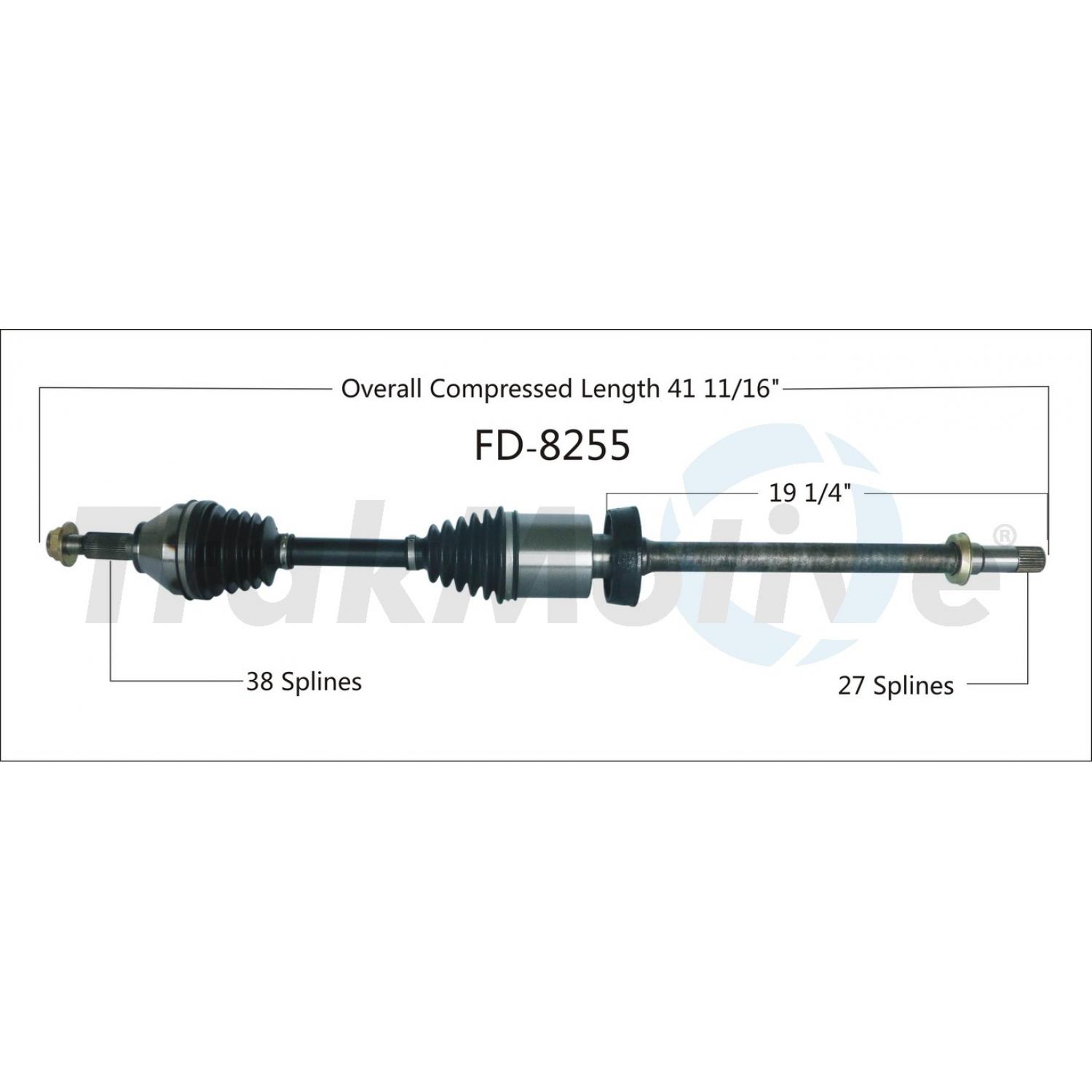 TrakMotive FD8255 - CV Axle Shaft TrakMotive FD8255 CV Axle Shaft product image 1 of 3