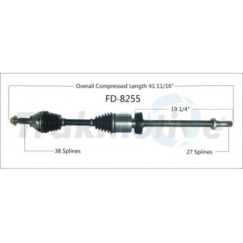 2012 Ford Flex CV Axle Shaft Front Right TrakMotive FD8255 image 1 of 3
