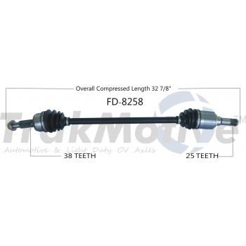 2012 Lincoln MKX CV Axle Shaft Rear Left TrakMotive FD8258 image 1 of 3