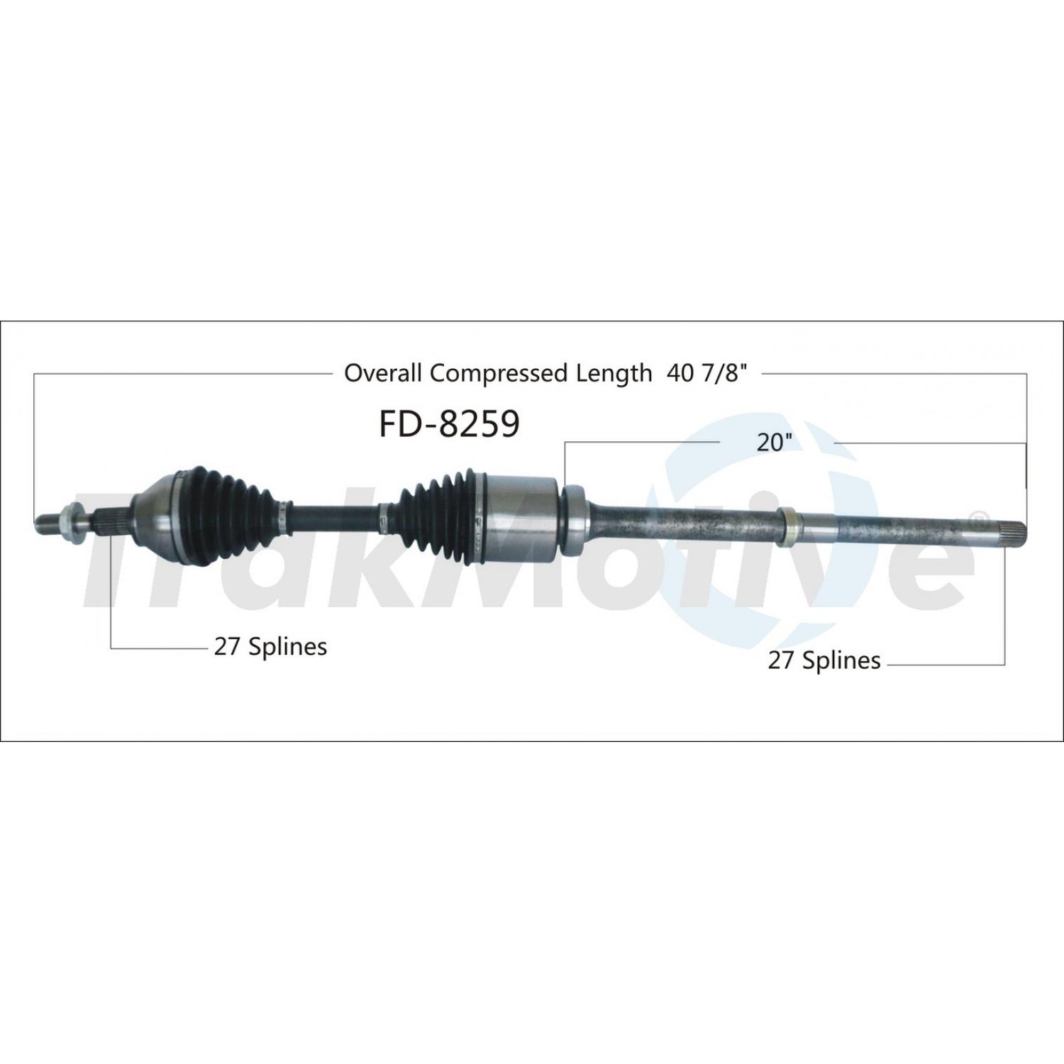 TrakMotive FD8259 - CV Axle Shaft TrakMotive FD8259 CV Axle Shaft product image 1 of 3