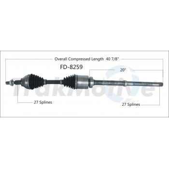 2014 Lincoln MKZ CV Axle Shaft Front Right TrakMotive FD8259 image 1 of 3