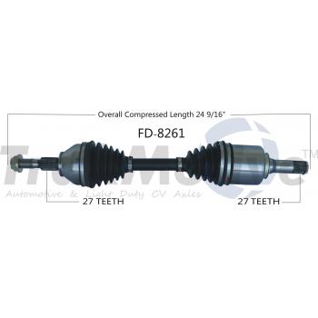 2014 Lincoln MKZ CV Axle Shaft Front Left TrakMotive FD8261 image 1 of 3