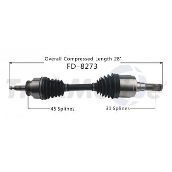 2010 Ford F-150 CV Axle Shaft Front Left TrakMotive FD8273 image 1 of 3